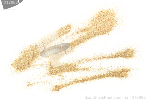 Image of sand on white