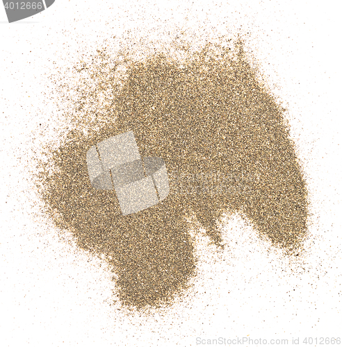 Image of sand on white