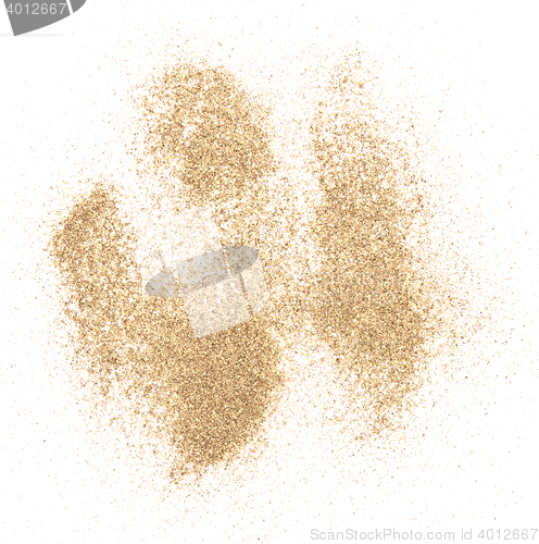 Image of sand on white