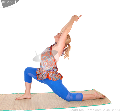 Image of Yoga stretching from trainer.