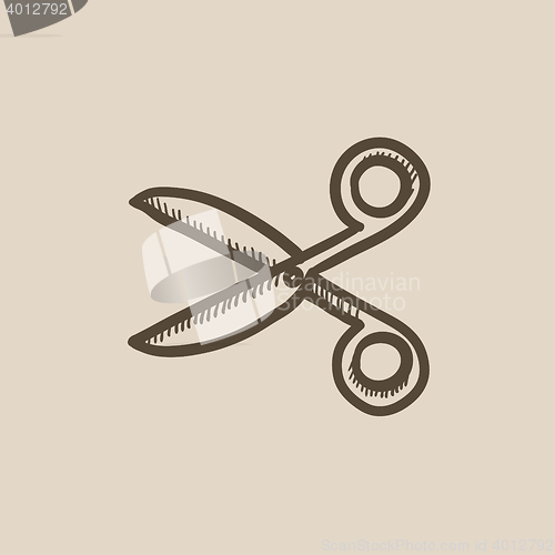 Image of Scissors sketch icon.