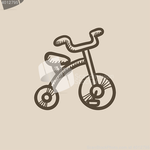 Image of Child bike sketch icon.