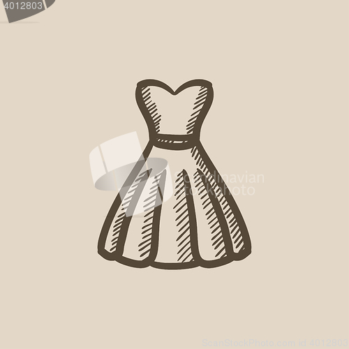 Image of Dress sketch icon.