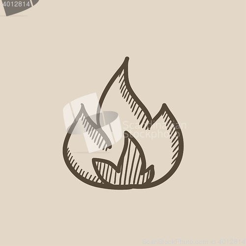 Image of Fire  sketch icon.