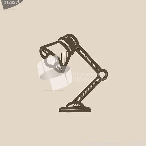 Image of Table lamp sketch icon.