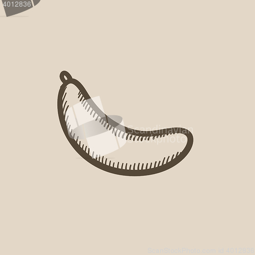 Image of Banana sketch icon.