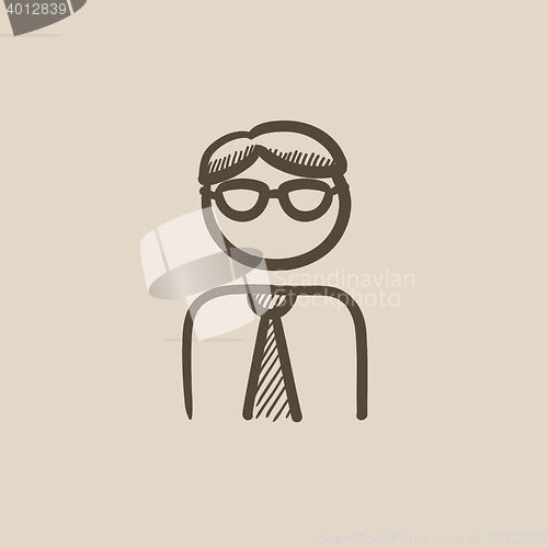 Image of Businessman sketch icon.