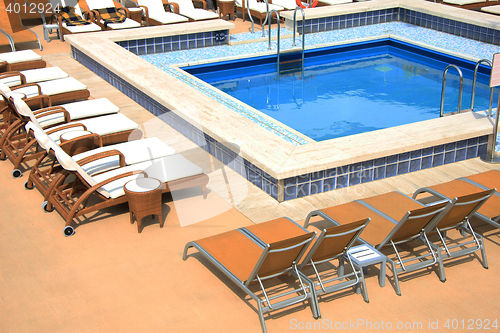 Image of Swimming pool area at cruise ship