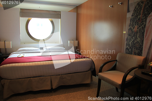 Image of Cruise ship cabin interior