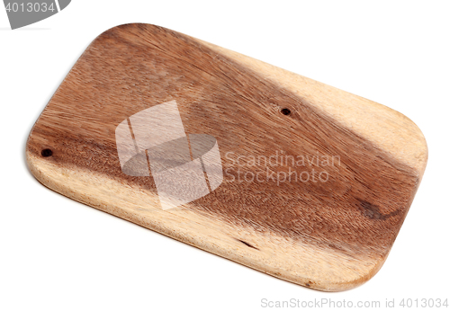 Image of Wooden kitchen board on white