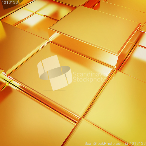 Image of Gold urban background. 3D illustration. Vintage style.