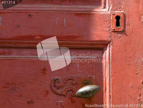 Image of Vintage red door