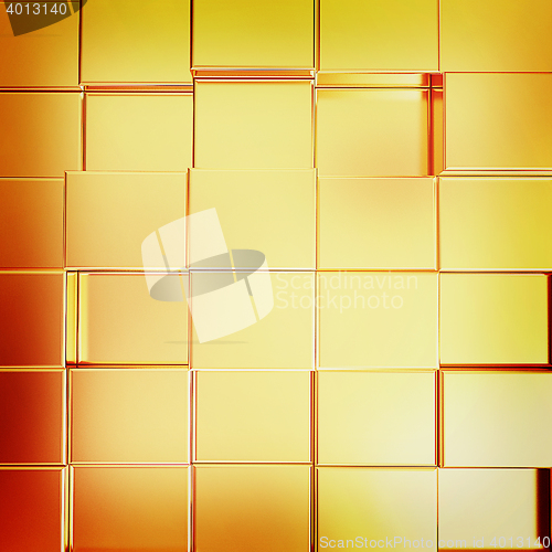 Image of Gold urban background. 3D illustration. Vintage style.