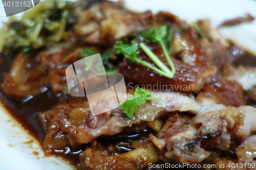 Image of Stewed pork, famous dish in Bangkok