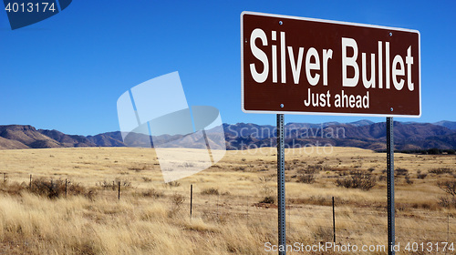 Image of Silver Bullet brown road sign