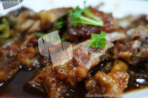 Image of Stewed pork, famous dish in Bangkok