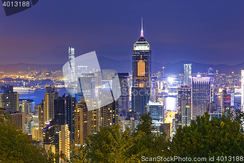 Image of Hong Kong cityscape harbor view 
