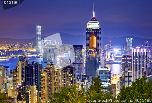 Image of Hong Kong cityscape harbor view 