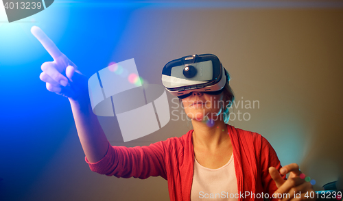 Image of Woman looking though vr