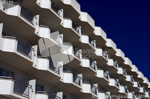 Image of White balconies