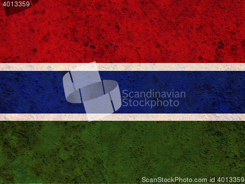 Image of Flag on rusty metal