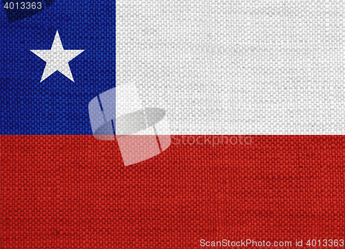 Image of Flag on old linen