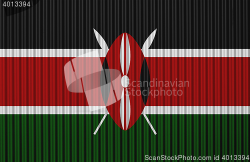 Image of Flag on corrugated iron