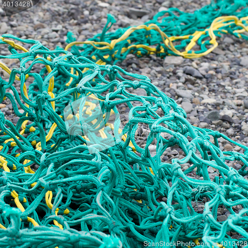 Image of Fishing nets on a beach