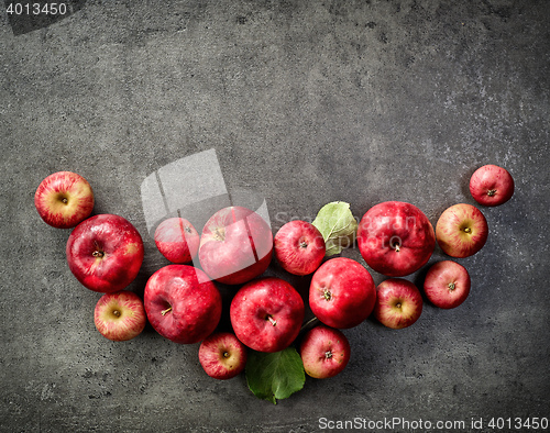 Image of red apple smile