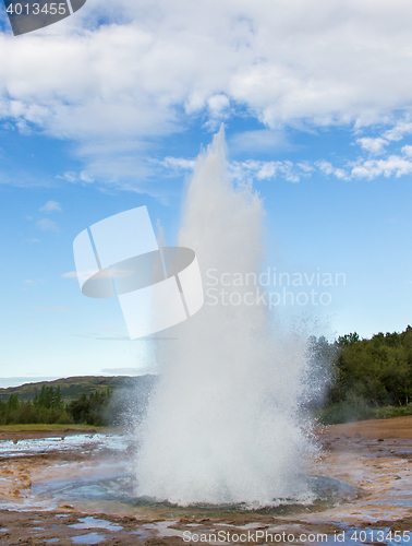 Image of Strokkur eruption in the Geysir area, Iceland