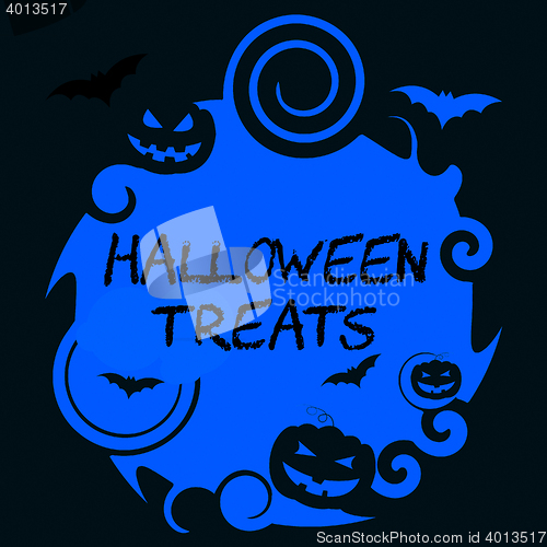 Image of Halloween Treats Means Spooky Sweets Or Candies