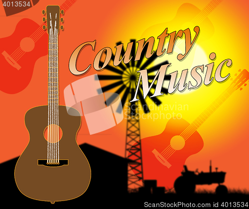 Image of Country Music Indicates Folk Singing Or Tracks