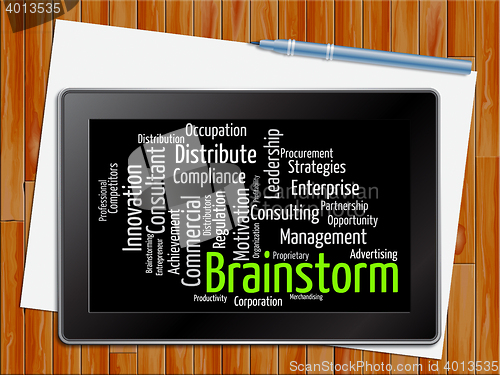 Image of Brainstorm Word Indicates Deliberate Plans 3d Illustration