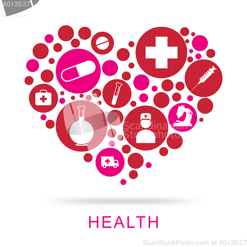 Image of Health Icons Represent Healthy Healthcare And Wellness