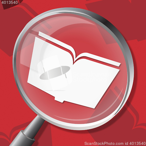 Image of Education Magnifier Indicates Studying Learning 3d Illustration