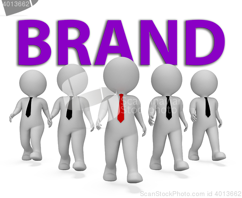 Image of Brand Businessmen Indicates Company Identity 3d Rendering