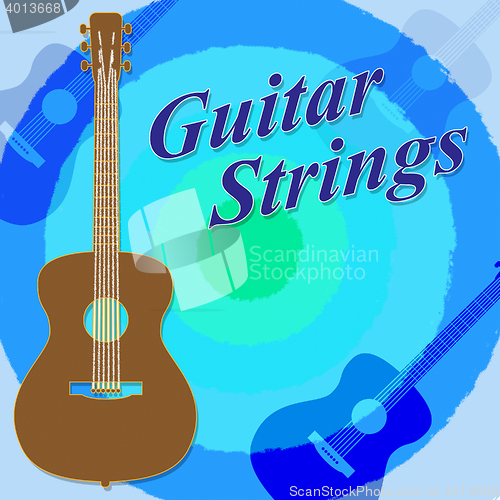 Image of Guitar Strings Means Steel Wires And Guitars