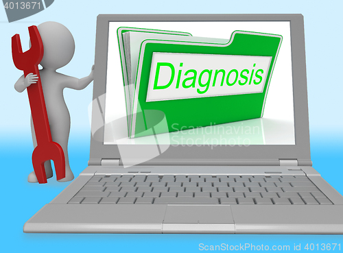 Image of Diagnosis File Represents Online Maintenance 3d Rendering