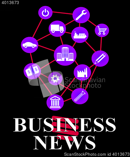 Image of Business News Means Commercial Journalism And Headlines