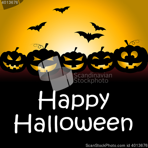 Image of Happy Halloween Represents Trick Or Treat And Spooky