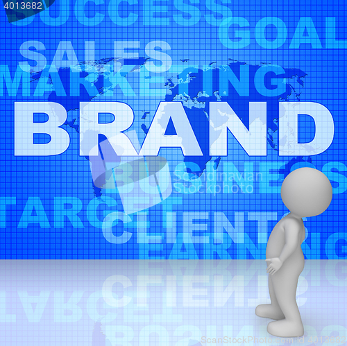 Image of Brand Word Indicates Company Identity 3d Rendering