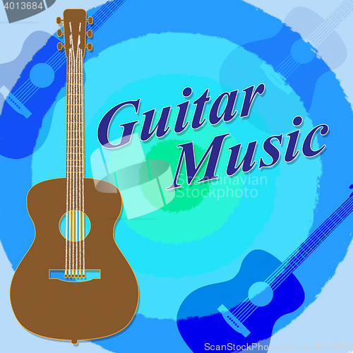 Image of Guitar Music Shows Acoustic Guitarist Rock Musician