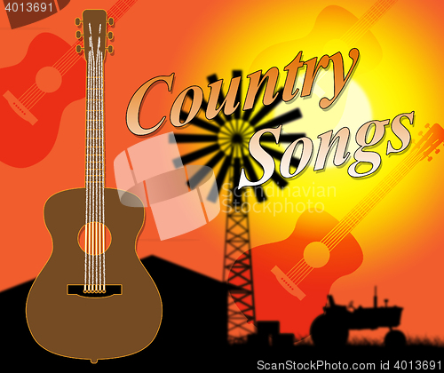 Image of Country Songs Shows Folk Music And Singing