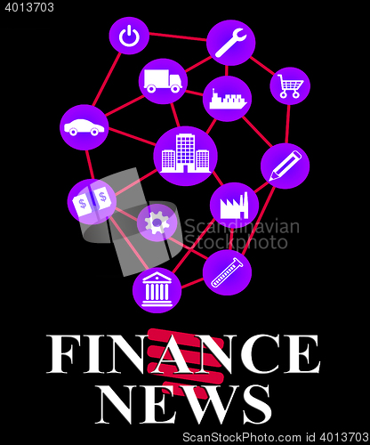 Image of Finance News Shows Money Headlines And Information