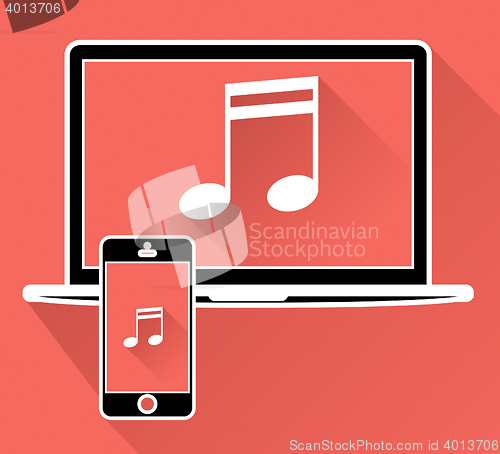 Image of Music Online Shows Internet Soundtracks And Songs