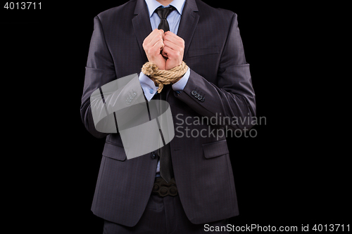 Image of Businessmen tied hand