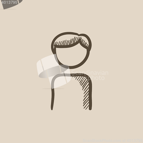 Image of Businessman sketch icon.