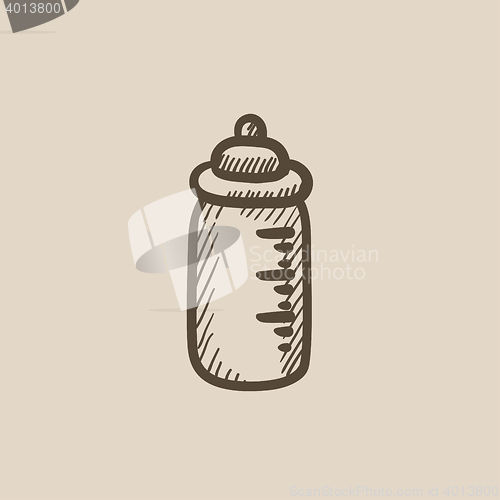 Image of Feeding bottle sketch icon.