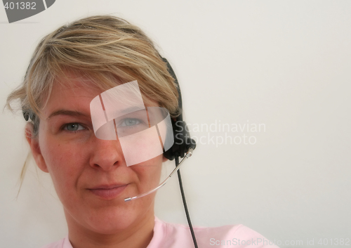 Image of headset woman