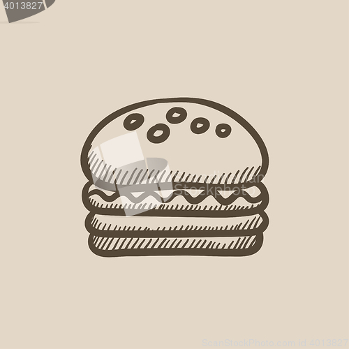 Image of Hamburger sketch icon.
